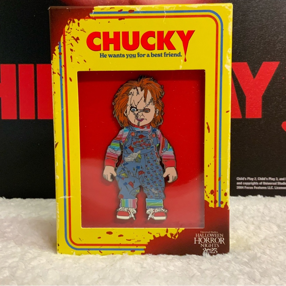 Universal studios Halloween Horror Nights HHN Box Pin Chucky Child’s Play